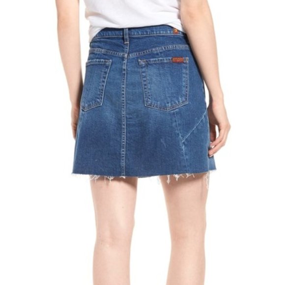 7 For All Mankind Denim Skirt 24 - Picture 7 of 14